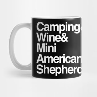 Camping, Wine, American Mini Shepherds Mug